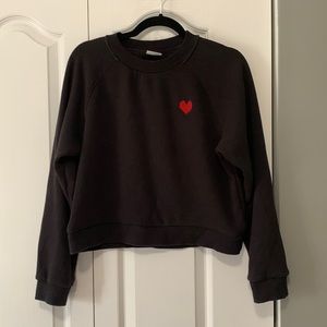 Aritzia black crop top, very thick material